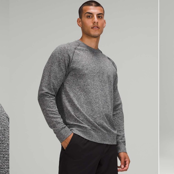 Lululemon Engineered Warmth Long Sleeve Crew Large Black/White - Picture 1 of 4